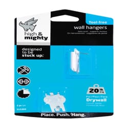 Hillman High & Mighty Silver Picture Hanger 20 lb 2 pk