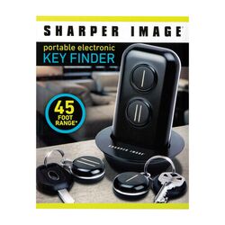 Sharper Image Metal/Plastic Black/Silver Key Finder