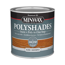 Minwax PolyShades Semi-Transparent Gloss Olde Maple Oil-Based Stain and Polyurethane Finish 0.5 pt