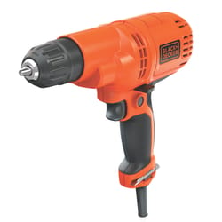 Black and Decker 3/8 in. Keyless Corded Drill Bare Tool 5.2 amps 1500 rpm