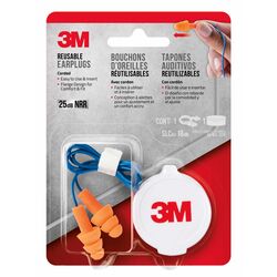 3M 25 dB PVC Ear Plugs Blue/Orange 1 pk