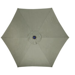 Living Accents Solar LED 9 ft. Tiltable Taupe Market Umbrella