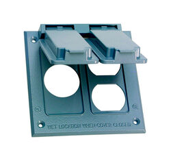 Sigma Electric Square Metal 2 gang Combo Box Cover For Wet Locations