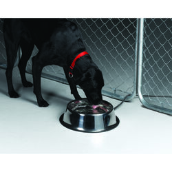 API Silver Stainless Steel 160 oz Heated Pet Bowl For Dog