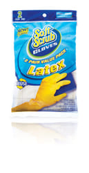 Soft Scrub Latex Cleaning Gloves S Yellow 2 pk