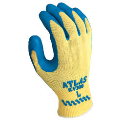 Showa Atlas Unisex Indoor/Outdoor Coated Work Gloves Blue/Yellow XL 1 pair