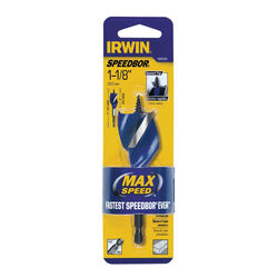 Irwin Speedbor 1-1/8 in. S X 4 in. L Carbon Steel Wood Boring Bit 1 pc