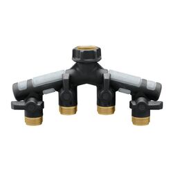 Orbit Pro Flo 3/4 in. Metal Threaded Female/Male Garden Hose Manifold