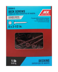 Ace No. 8 S X 2-1/2 in. L Phillips Bugle Head Premium Deck Screws 1 lb 114 pk