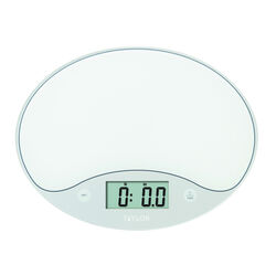 Taylor White Digital Kitchen Scale 11 lb