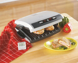 George Foreman George Tough Silver Plastic Nonstick Surface Indoor Grill 100 sq in