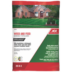 Ace 29-0-3 Weed & Feed Lawn Fertilizer For All Grasses 15000 sq ft 43.8 cu in