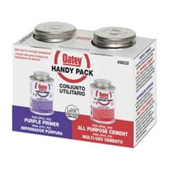 Oatey Handy Pack Milky Clear Primer and Cement For PVC 2 pk
