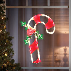 IG Design Red/White/Green Candy Canes Window Decor, Ornament Indoor Christmas Decor