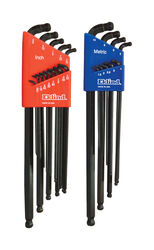 Eklind Tool Double-Ball-Hex-L Assorted Metric and SAE Long Arm Double Ball Hex L-Key Multi-Size in.