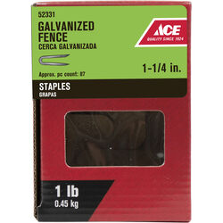 Ace 1-1/4 in. L Galvanized Steel Fence Staples 1 lb