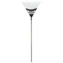 Corona 65 in. L X 21 in. W Steel Rake Wood Handle