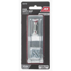 Ace Stainless Steel 4-1/2 in. L Fixed Staple Safety Hasp