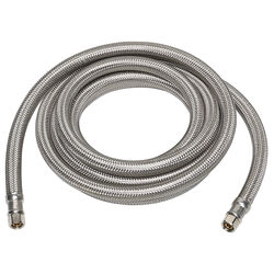 Ace 1/4 in. Compression T X 1/4 in. D Compression 10 ft. Braided Stainless Steel Ice Maker Supp
