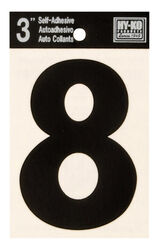 Hy-Ko 3 in. Black Vinyl Self-Adhesive Number 8 1 pc