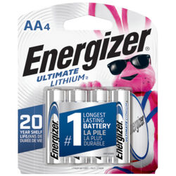 Energizer Ultimate Lithium AA Camera Battery L91BP-4 4 pk