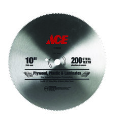 Ace 10 in. D X 5/8 in. S Steel Circular Saw Blade 200 teeth 1 pk