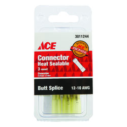 Ace Butt Splice Yellow 3 pk