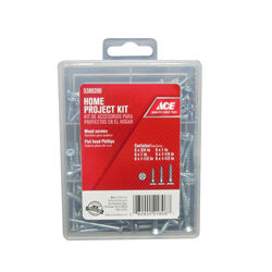 Ace Assorted S X Assorted in. L Phillips Zinc-Plated Wood Screw Assortment 122 pk