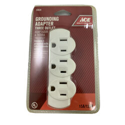 Ace Grounded 3 outlets Adapter 1 pk