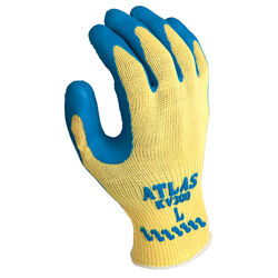 Showa Atlas Unisex Indoor/Outdoor Coated Work Gloves Blue/Yellow M 1 pair