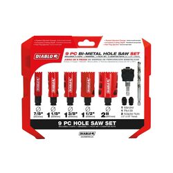 Diablo Bi-Metal Diablo Mandrel Hole Saw Kit 9 pc