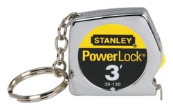 Stanley PowerLock 3 ft. L X 0.25 in. W Key Chain Tape Measure 1 pk