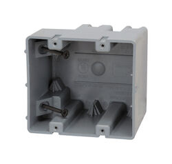 Madison Electric Smart Box 3.75 in. Rectangle PVC 2 gang Electrical Box Gray