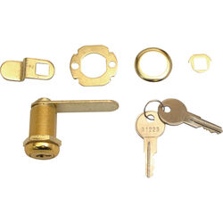 Prime-Line Bright Brass Gold Steel Cabinet/Drawer Lock