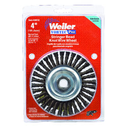 Weiler Vortec Pro 4 in. Stringer Bead Wire Wheel Brush Carbon Steel 20000 rpm 1 pc