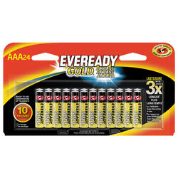 Eveready Gold AAA Alkaline Batteries 24 pk Carded