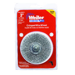 Weiler Vortec Pro 3 in. Crimped Wire Wheel Brush Carbon Steel 20000 rpm 1 pc