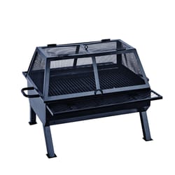 Living Accents Rectangular deep fire bowl Wood Fire Pit/Grill 26 in. H X 26 in. W X 35 in. D S