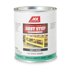 Ace Rust Stop Indoor and Outdoor Gloss Safety Green Rust Prevention Paint 1 qt