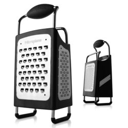 Microplane 4-5/8 in. W X 10-1/2 in. L Black Plastic/Stainless Steel 4 Sided Box Grater