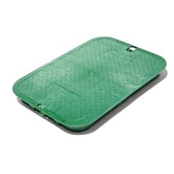 NDS 11-5/8 in. W X 2 inches H Rectangular Valve Box Cover Green