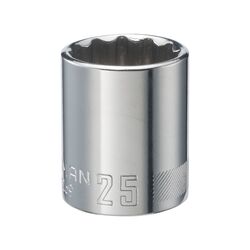 Craftsman 25 mm S X 1/2 in. drive S 12 Point Socket 1 pc