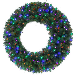 Celebrations 48 in. D LED Prelit Multi Mixed Pine Christmas Wreath