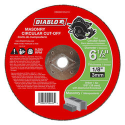 Diablo 6-1/2 in. D X 5/8 in. S Aluminum Oxide Masonry Circular Cut-Off Disc 1 pk