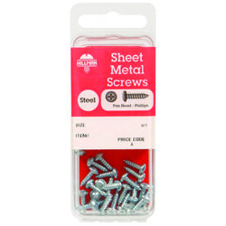 Hillman No. 6 S X 3/8 in. L Phillips Pan Head Sheet Metal Screws 25 pk