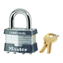 Master Lock 1.75 in. H X 1.75 in. W X 1-3/4 in. L Laminated Steel Dual Ball Bearing Locking Pa