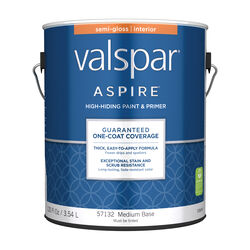 Valspar Aspire Semi-Gloss Tintable Medium Base Paint and Primer Interior 1 gal