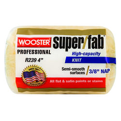 Wooster Super/Fab Knit 4 in. W X 3/8 in. S Regular Paint Roller Cover 1 pk