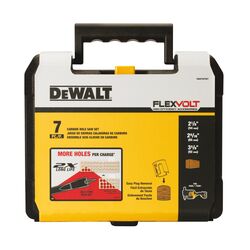 DeWalt 2X Long Life Multiple in. Carbide Tipped Hole Saw Kit 7 pc