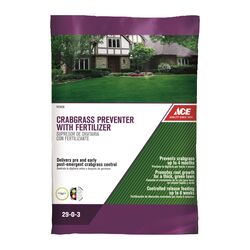 Ace 29-0-3 Crabgrass Preventer Lawn Fertilizer For All Grasses 5000 sq ft 14.6 cu in